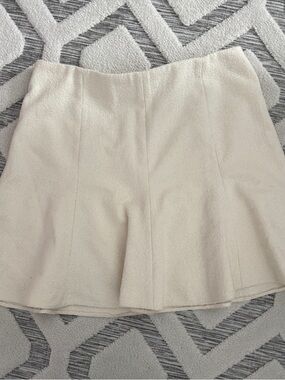 NWT Textured Cream A-Line Mini Skirt
